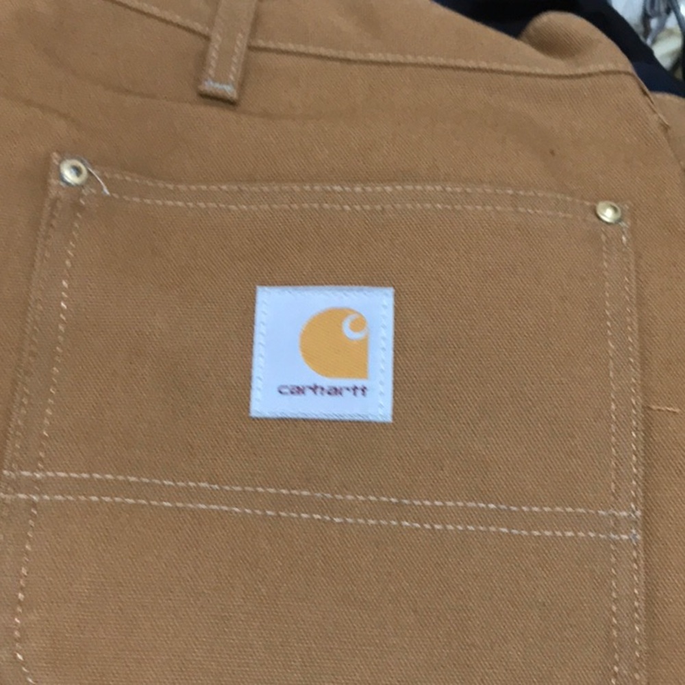 Carhartt B01 BRN USA Vintage Dungaree Double Knee Duck Canvas Work Pants - Picture 6 of 10